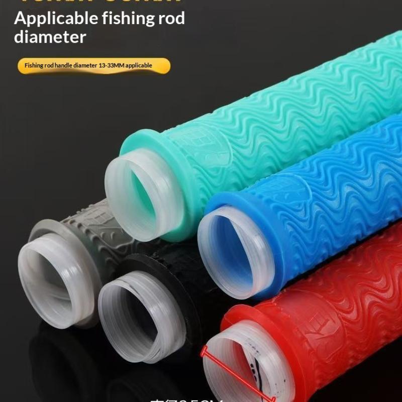 Fishing Rod Case - สำหรับอุปกรณ์ตกปลาสำหรับใช้งานกลางแจ้ง ปลอกป้องกันอเนกประสงค์ ซิลิโคนทนทานสำหรับด้ามจับคันเบ็ด ป้องกันการลื่นและดูดซับแรงกระแทก