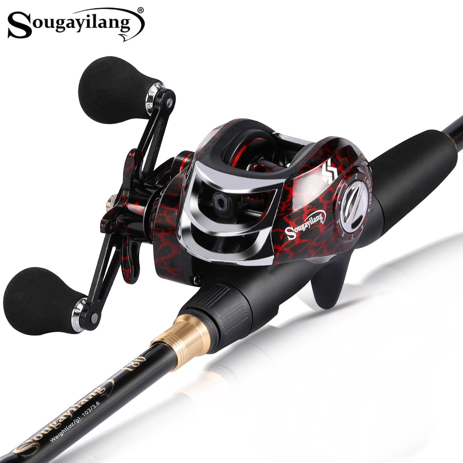 Fishing Rod Combo - ซูเกย์ลาง 1.8-2.4 ม. ตกปลาคอมโบแบบยืดไสลด์น้ำหนักเบาคาร์บอนเบ็ดตกปลาและรอกตกปลาความเร็วสูง 7.2:1