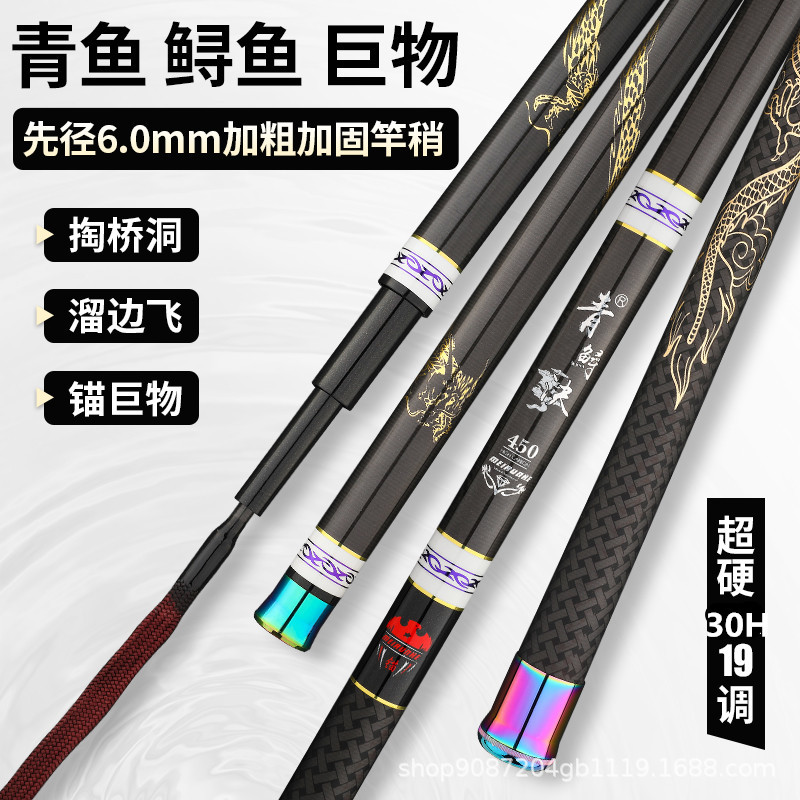 Fishing Rod Surf - คันเบ็ดตกปลาคาร์บอนไฟเบอร์แบบยืดหดได้ สำหรับตกปลาแบบสปินนิ่ง ตกปลาแบบเบทคาสติ้ง คันตกปลาแบบพกพา สำหรับตกปลาชายฝั่ง ตกปลาบนน้ำแข็ง