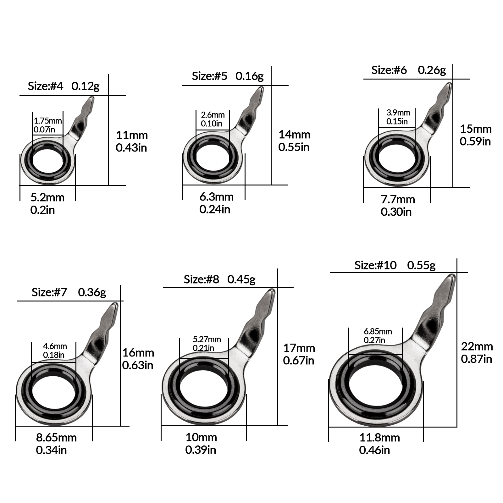 THKFISH 60 ชิ้นเบ็ดตกปลาคู่มือ - Fishing Rod Guide Replacement บทวิจารณ์และราคา
