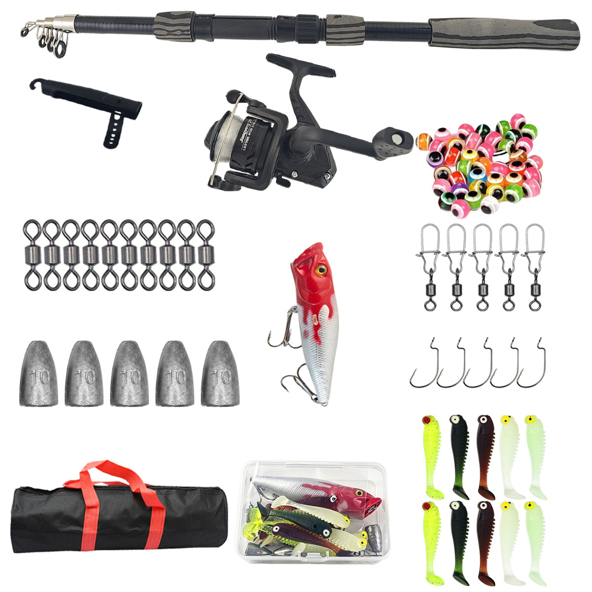 ชุดคันเบ็ดตกปลาแบบพกพา ยืดหดได - Fishing Rod Case บทวิจารณ์และราคา