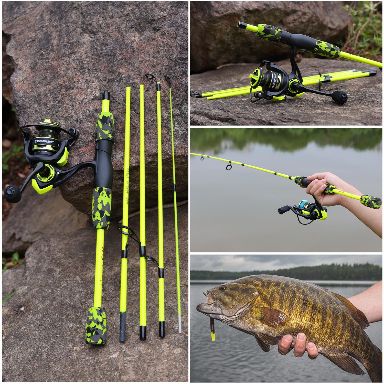 ชุดคันเบ็ดตกปลาแบบสปินนิ่ง Sou - Fishing Rod Combo บทวิจารณ์และราคา