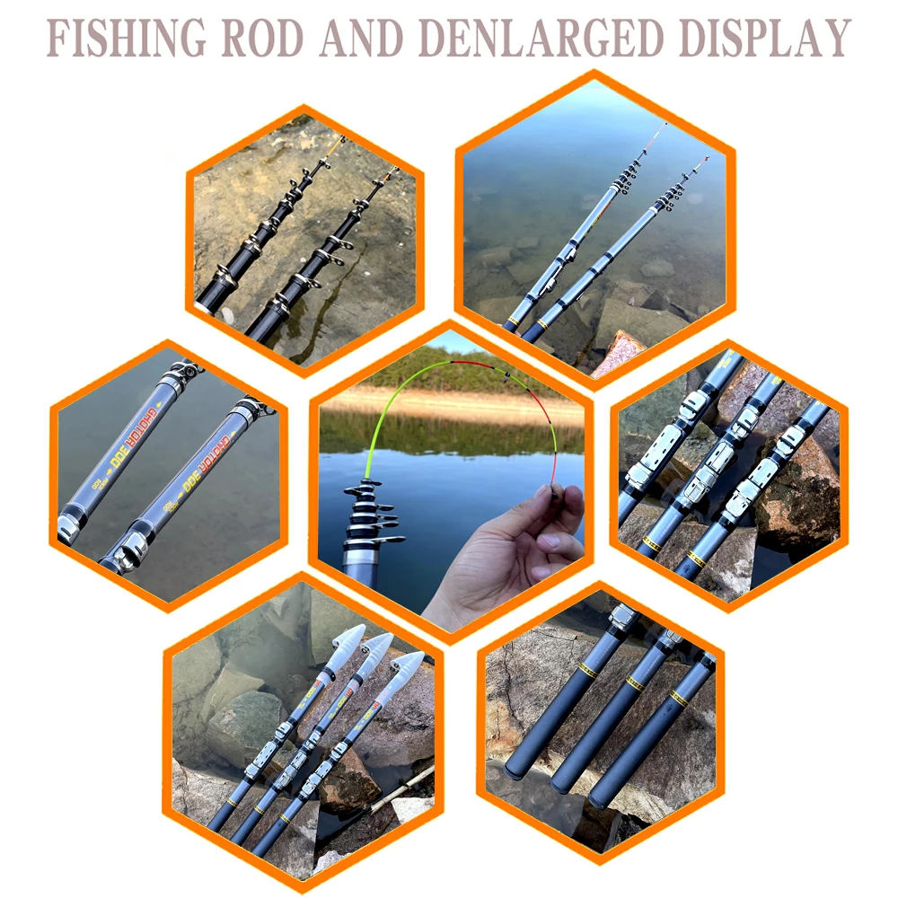 Ultralight แบบพกพา Telescopic  - Fishing Rod Surf บทวิจารณ์และราคา